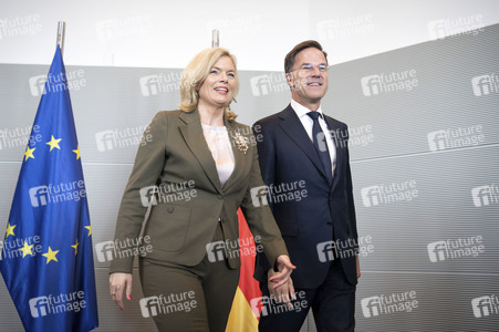 Bundestagspräsidentin Julia Klöckner und NATO-Generalsekretär Mark Rutte in Berlin