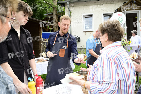 Veranstaltung der CDU 'Kretschmer grillt' in Markersdorf