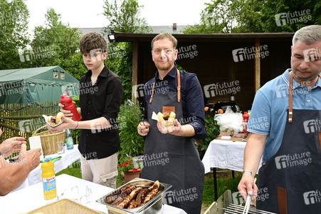 Veranstaltung der CDU 'Kretschmer grillt' in Markersdorf