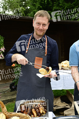 Veranstaltung der CDU 'Kretschmer grillt' in Markersdorf