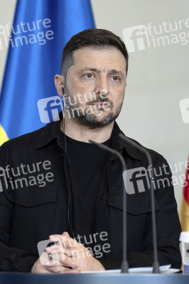 Pressestatement von Selenskyj und Merz in Berlin