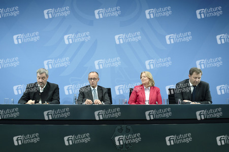 Pressekonferenz nach der Sitzung des Koalitionsausschusses in Berlin