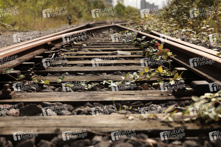 Stillgelegte Eisenbahngleise in Köln