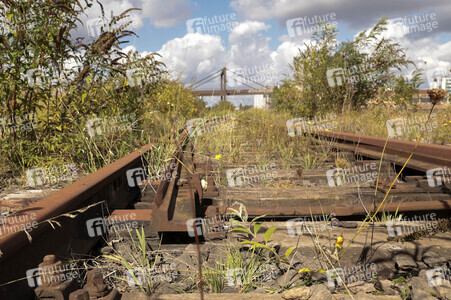 Stillgelegte Eisenbahngleise in Köln