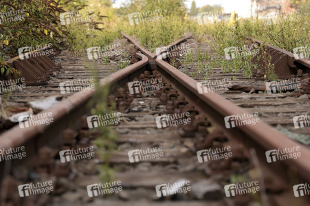 Stillgelegte Eisenbahngleise in Köln