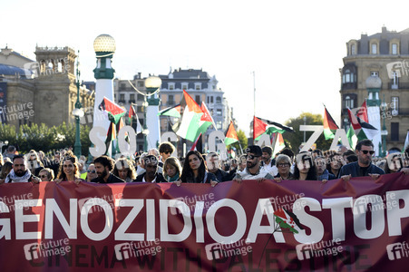 Palästina-Solidaritätsdemo auf dem San Sebastian International Film Festival 2025
