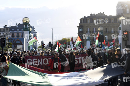 Palästina-Solidaritätsdemo auf dem San Sebastian International Film Festival 2025
