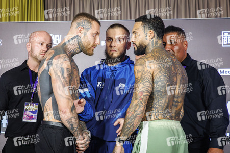 Wiegen zum Boxevent 'Fame Fighting 3' in Essen