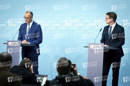 Pressekonferenz zu den Ergebnissen der Präsidiumsklausur mit dem Bundeskanzler und Parteivorsitzenden der CDU in Berlin