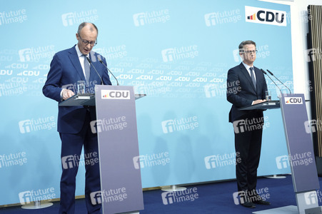 Pressekonferenz zu den Ergebnissen der Präsidiumsklausur mit dem Bundeskanzler und Parteivorsitzenden der CDU in Berlin