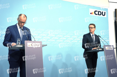 Pressekonferenz zu den Ergebnissen der Präsidiumsklausur mit dem Bundeskanzler und Parteivorsitzenden der CDU in Berlin