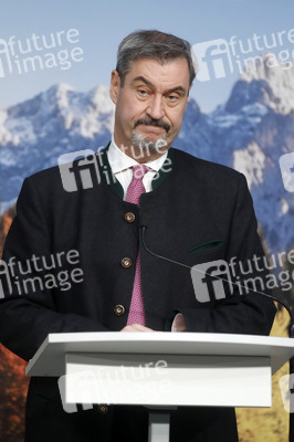 Pressekonferenz von Markus Söder in München