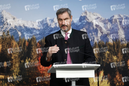 Pressekonferenz von Markus Söder in München