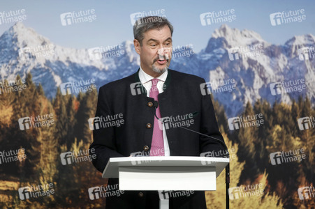 Pressekonferenz von Markus Söder in München