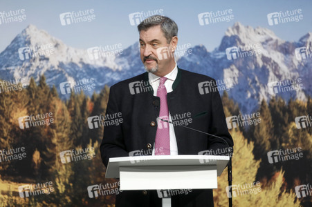 Pressekonferenz von Markus Söder in München