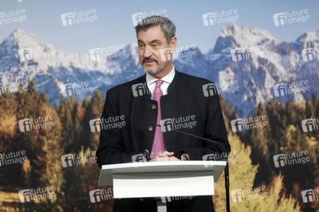 Pressekonferenz von Markus Söder in München