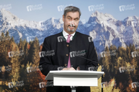 Pressekonferenz von Markus Söder in München