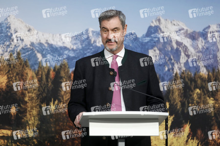 Pressekonferenz von Markus Söder in München