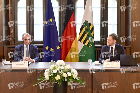 Antrittsbesuch von Bundeskanzler Friedrich Merz im Freistaat Sachsen in Dresden