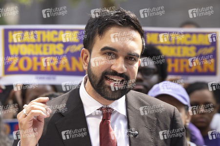 Wahlkampf vom Zohran Mamdani in New York