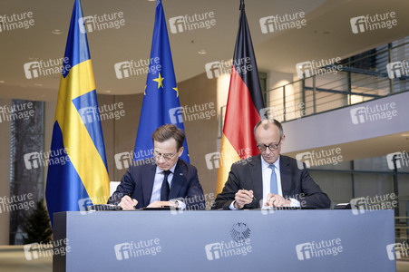 Unterzeichnung der deutsch-schwedischen Innovationspartnerschaft in Berlin