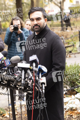 Pressekonferenz mit Zohran Mamdani in New York