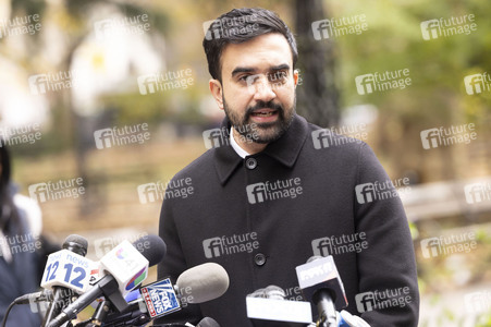 Pressekonferenz mit Zohran Mamdani in New York