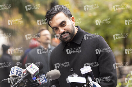 Pressekonferenz mit Zohran Mamdani in New York