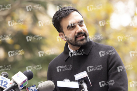 Pressekonferenz mit Zohran Mamdani in New York