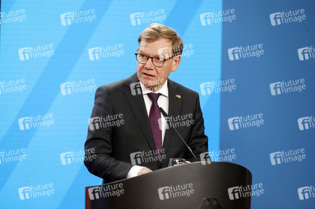 Pressekonferenz mit Johann Wadephul und Yvette Cooper in Berlin