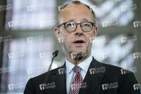 Antrittsbesuch von Bundeskanzler Friedrich Merz im Roten Rathaus in Berlin