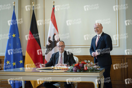 Antrittsbesuch von Bundeskanzler Friedrich Merz im Roten Rathaus in Berlin