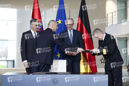 Empfang des Premierministers von Kroatien in Berlin