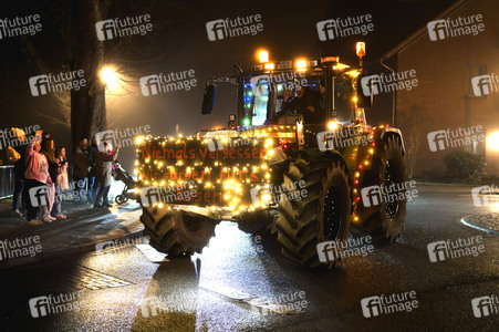Lichterfahrt der Landwirte in Bienenbüttel
