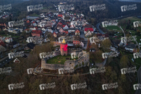 Adventskerze Burgruine Polle