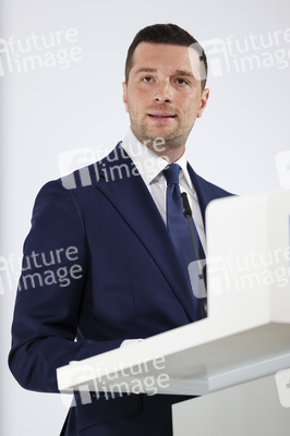 Pressekonferenz mit Jordan Bardella in Paris