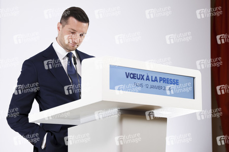 Pressekonferenz mit Jordan Bardella in Paris