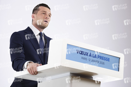 Pressekonferenz mit Jordan Bardella in Paris