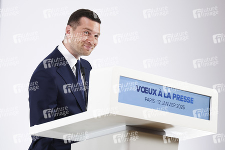 Pressekonferenz mit Jordan Bardella in Paris