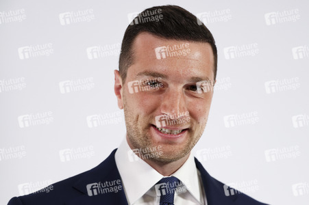 Pressekonferenz mit Jordan Bardella in Paris