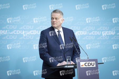 Pressekonferenz nach der Bundesvorstandssitzung der CDU in Berlin