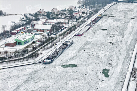 Eisbildung am Mittellandkanal in Hannover