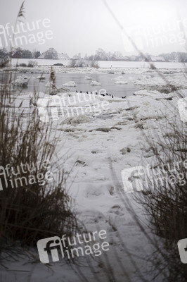 Eisschollen in Geesthacht