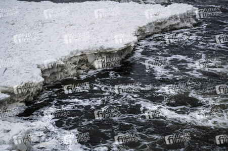 Eisschollen in Geesthacht