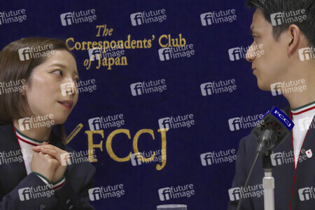 Pressekonferenz mit Riku Miura und Ryuichi Kihara in Tokio