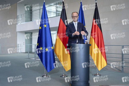 Pressestatement von Friedrich Merz in Berlin