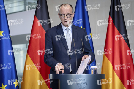 Pressestatement von Friedrich Merz in Berlin