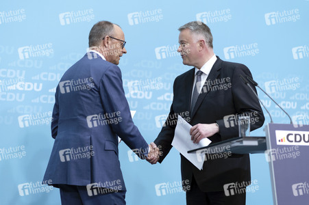 Pressekonferenz zur Sitzung des CDU Bundesvorstands in Berlin