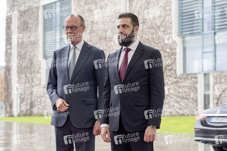 Empfang des Übergangspräsidenten von Syrien im Kanzleramt in Berlin