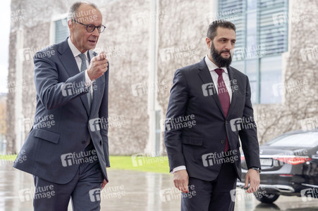 Empfang des Übergangspräsidenten von Syrien im Kanzleramt in Berlin